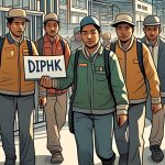 Ilustrasi PHK.// seni digital