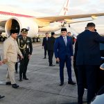 Presiden Prabowo Subianto tiba di Pangkalan Angkatan Udara Galeao, Rio De Janeiro, Brasil, Sabtu (5/7/2025).//Foto istimewa