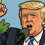 Ilustrasi olah digital Presiden AS Donald Trump.*