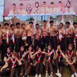 Pramuka Santri Pondok Pesantren Al Munajat Mandalawangi foto bersama.//Foto istimewa