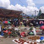 Suasana salah satu pasar di Pharaa Sentani, Kabupaten Jayapura, Papua.//Foto istimewa