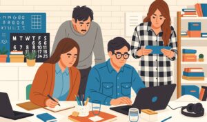 dunia kerja Ilustrasi gambar digital