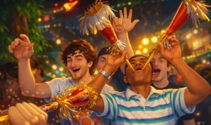 tahun baru Ilustrasi gambar digital