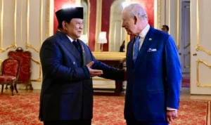 Foto istimewa Presiden Prabowo Subianto saat bertemu dengan Raja Charles III.