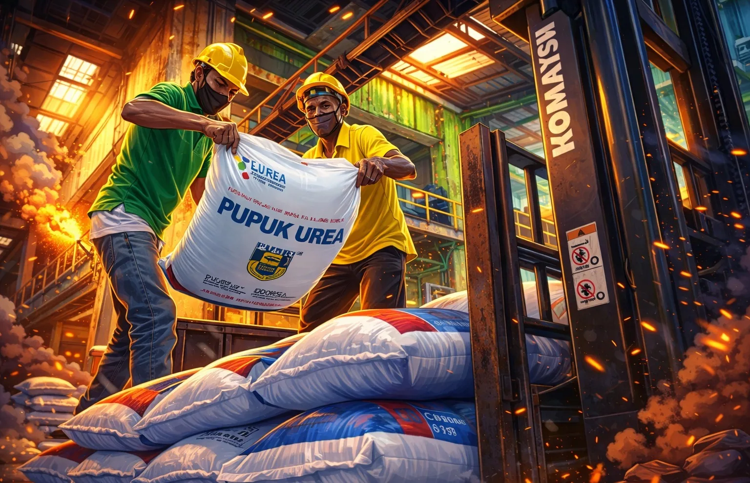 pupuk Ilustrasi gambar digital