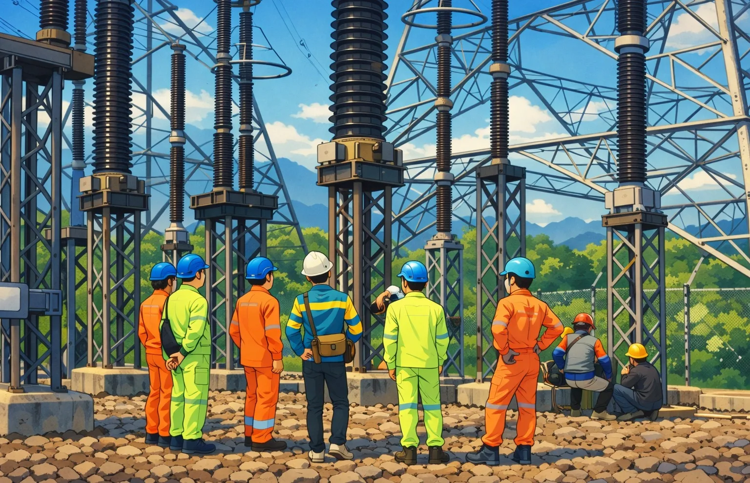 Energi berkelanjutan Ilustrasi gambar digital