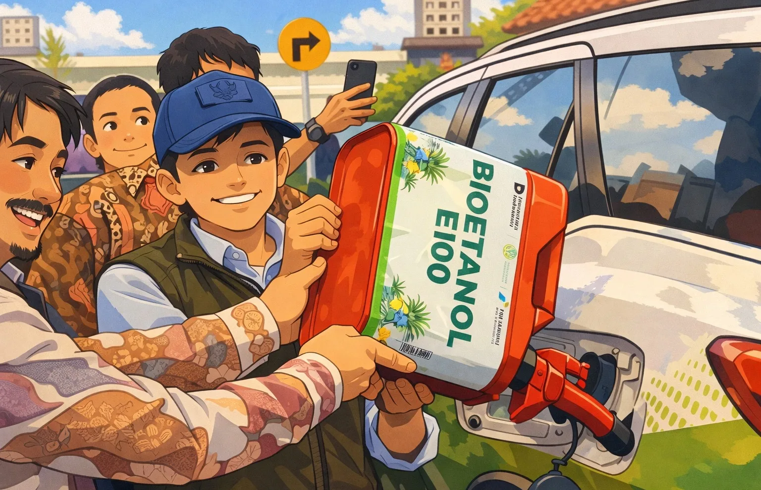 bioetanol Ilustrasi gambar digital