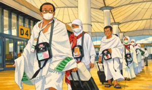 haji Ilustrasi gambar digital