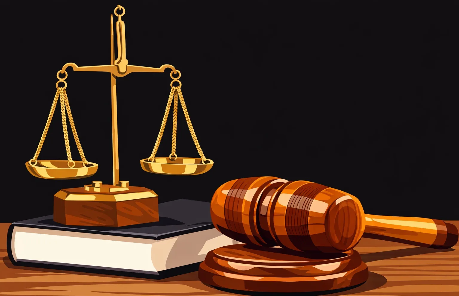 kepastian hukum Ilustrasi gambar digital