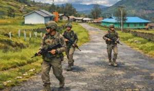 TNI Papua Ilustrasi gambar digital