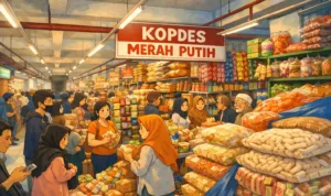 kopdes merah putih Ilustrasi gambar digital