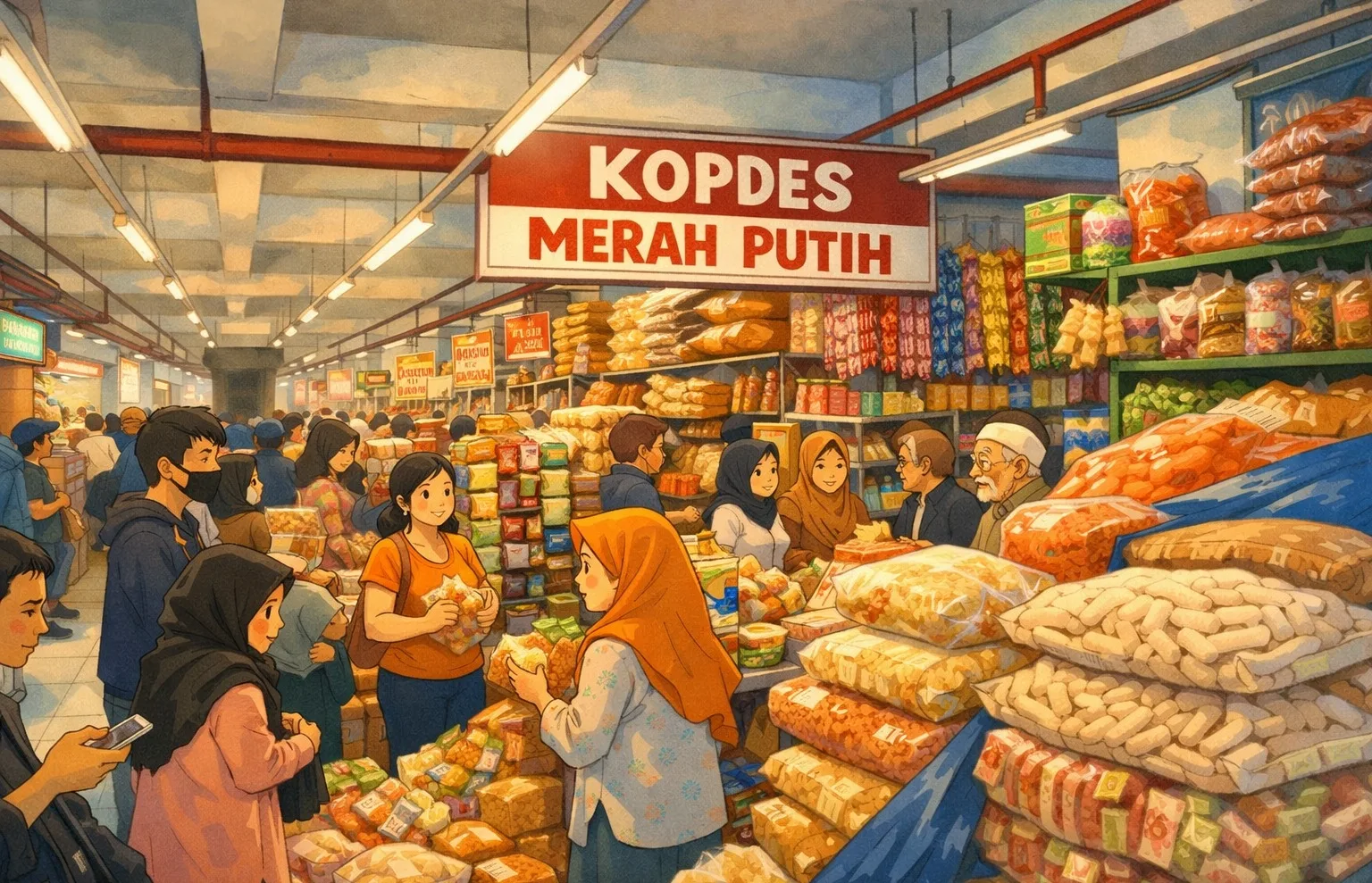 kopdes merah putih Ilustrasi gambar digital