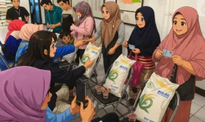 Bantuan pangan Ilustrasi gambar digital