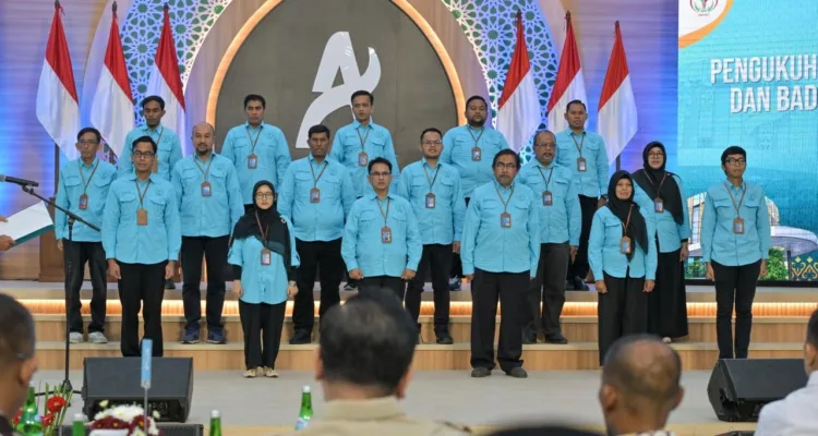 Suasana acara pengukuhan kembali Yayasan Aneuk Muda Aceh Unggul dan Hebat atau AMANAH.*//IST