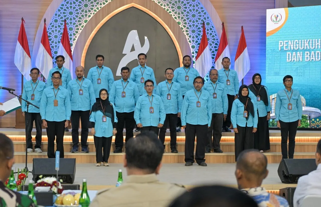 Suasana acara pengukuhan kembali Yayasan Aneuk Muda Aceh Unggul dan Hebat atau AMANAH.*//IST