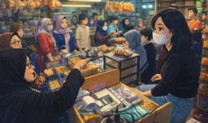 pasar Ilustrasi gambar digital