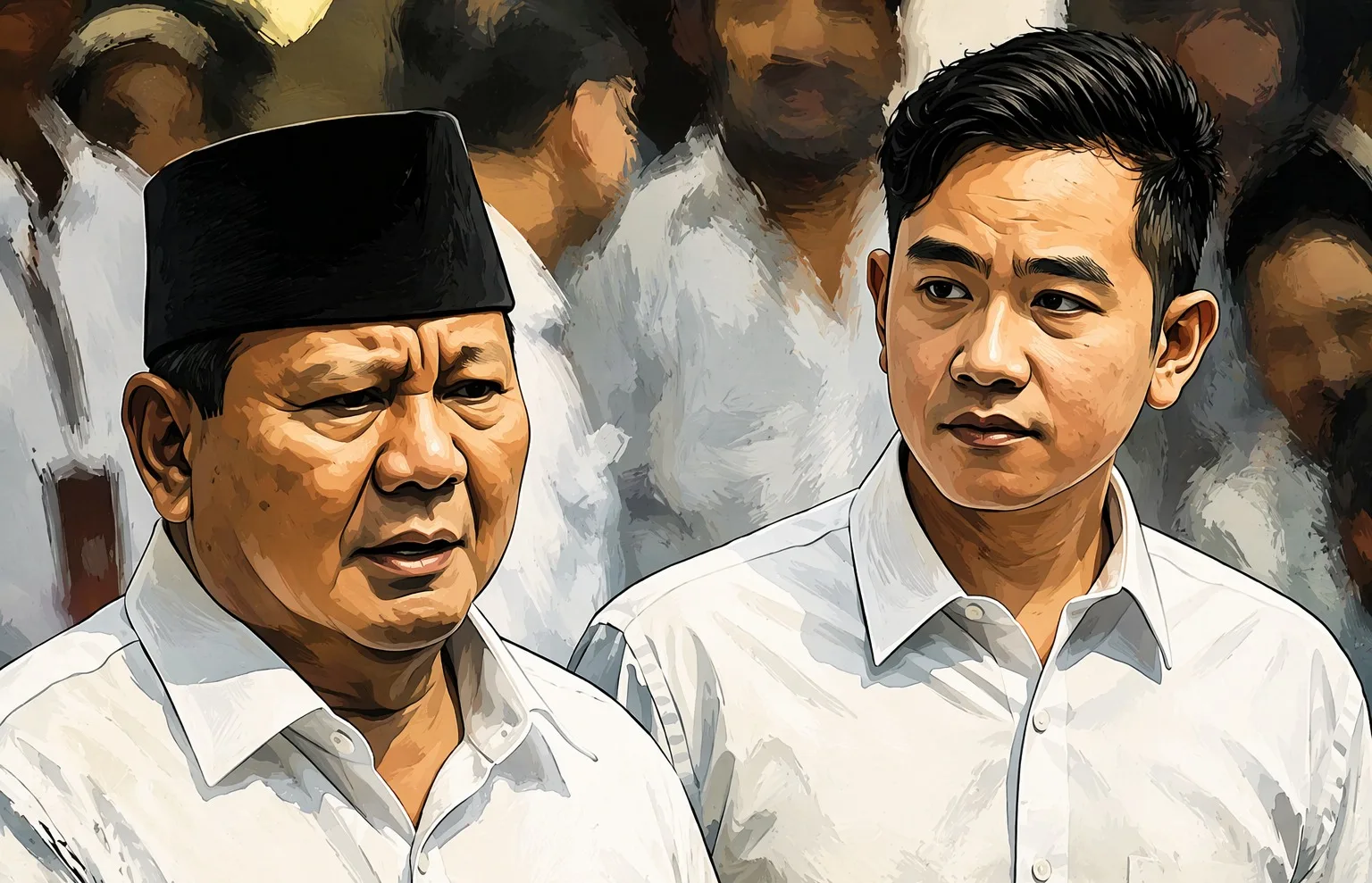 Presiden Prabowo Subianto dan Wakil Presiden Gibran Rakabuming Raka.//Foto olah digital