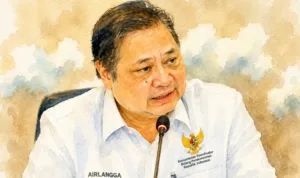 Ilustrasi olah digital Menteri Koordinator Bidang Perekonomian, Airlangga Hartarto.