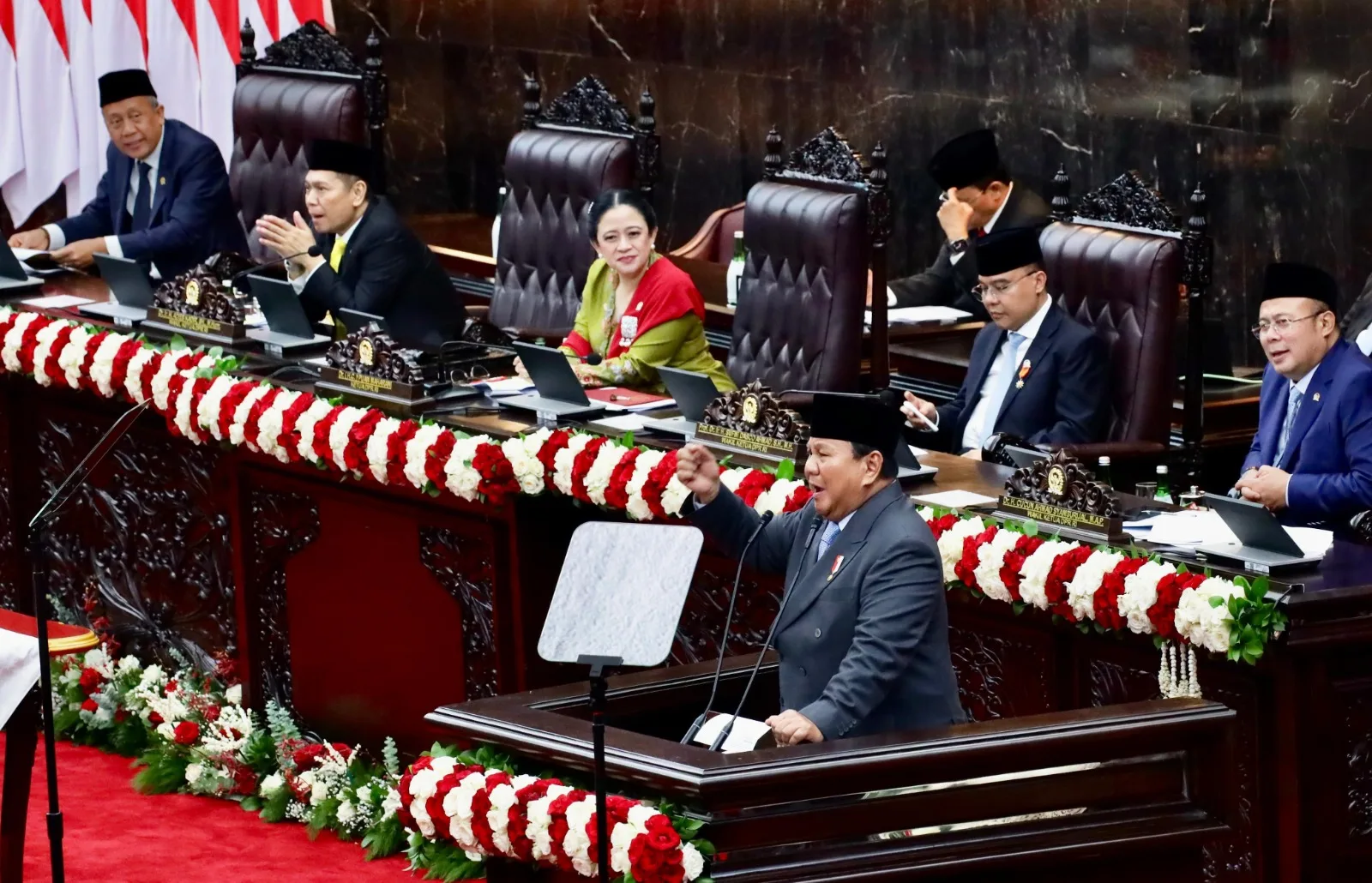 Foto istimewa Presiden Prabowo Subianto menyampaikan pidato pada Sidang Paripurna Pembukaan Masa Persidangan I DPR RI Tahun Sidang 2025-2026, di Ruang Rapat Paripurna, Gedung Nusantara MPR/DPR/DPD RI, Senayan, Jakarta.*