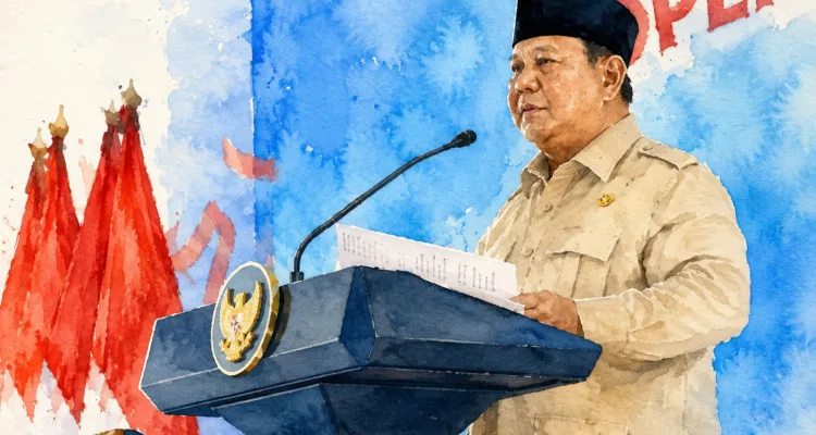 Foto olah digital Presiden Prabowo Subianto