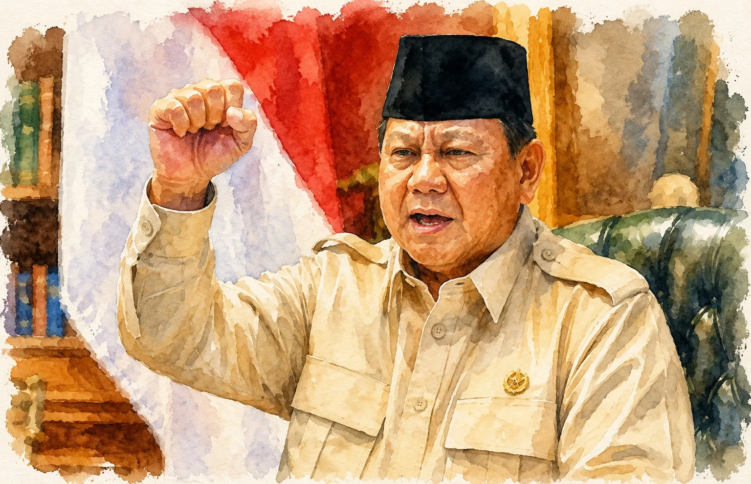 Foto olah digital Presiden Prabowo Subianto