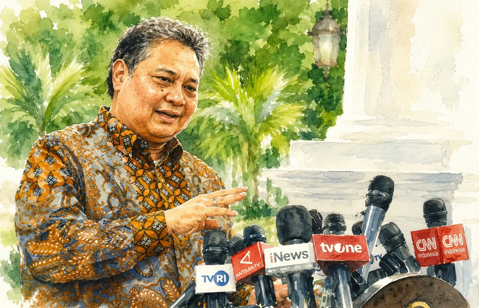 Menteri Koordinator Bidang Perekonomian, Airlangga Hartarto.//Foto olah digital