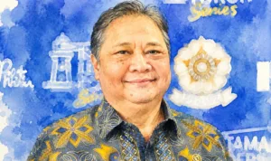 Foto olah digital Menteri Koordinator Bidang Perekonomian, Airlangga Hartarto.*