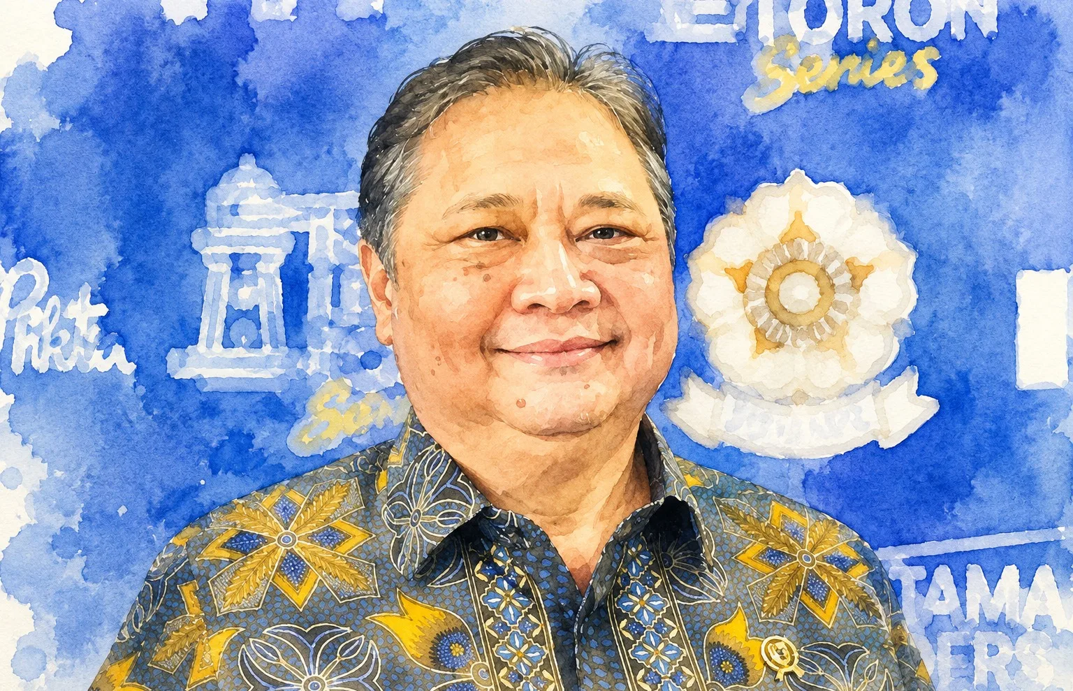 Foto olah digital Menteri Koordinator Bidang Perekonomian, Airlangga Hartarto.*