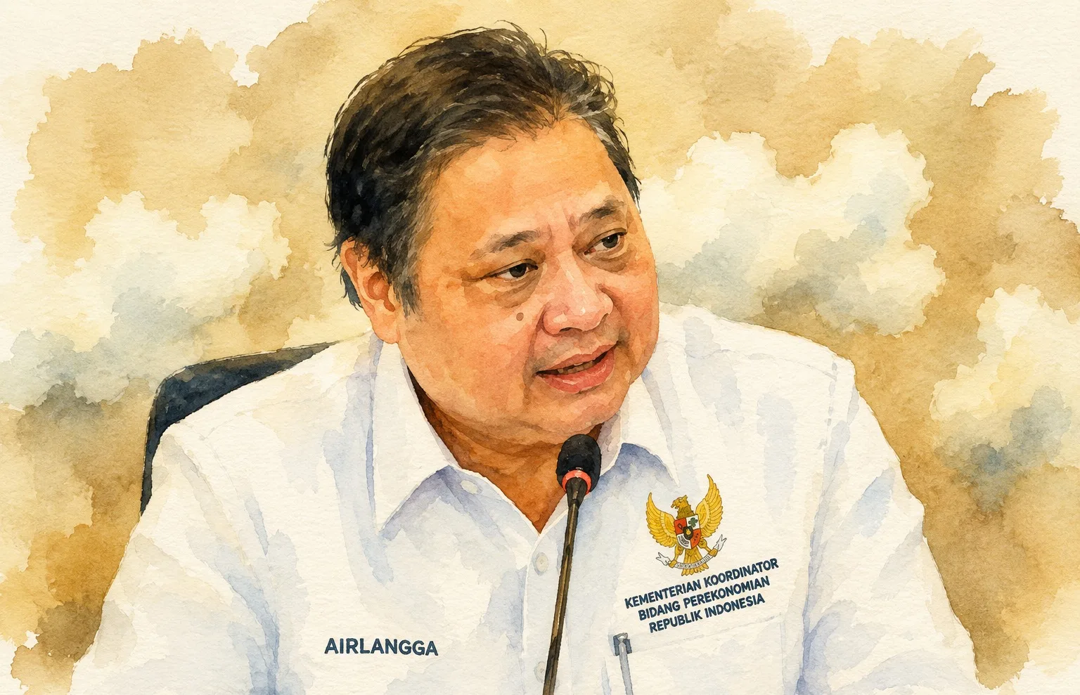 Airlangga Hartarto Menteri Koordinator Bidang Perekonomian, Airlangga Hartarto.//Foto olah digital