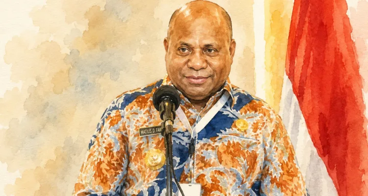 Foto olah digital Gubernur Papua Matius Fakhiri.