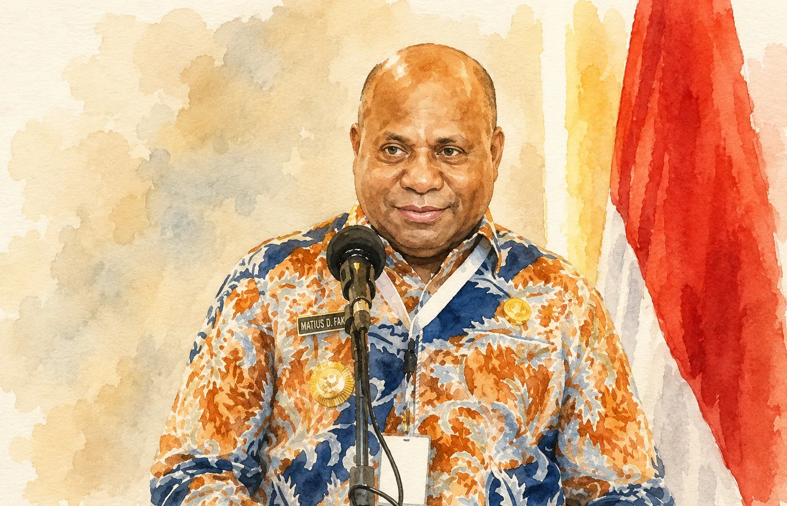 Foto olah digital Gubernur Papua Matius Fakhiri.