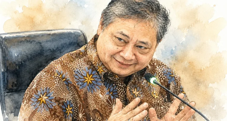 Menteri Koordinator Bidang Perekonomian Airlangga Hartarto.*//Foto olah digital