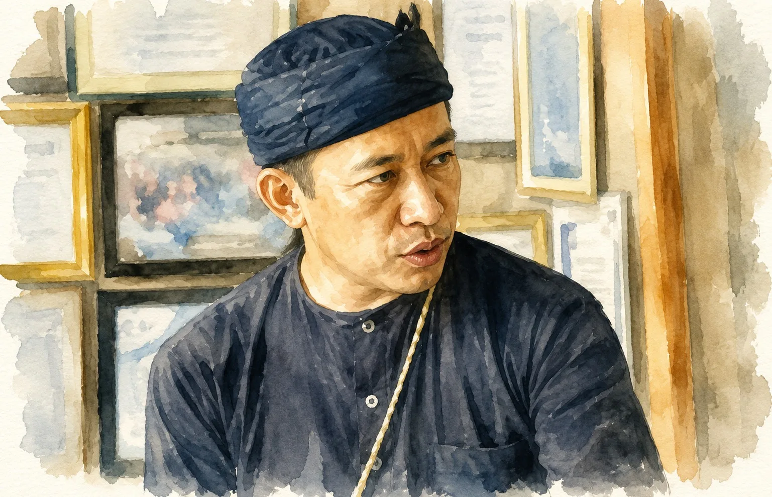 Ocit Abdurrosyid Siddiq Ketua Komunitas Kamus Sunda Banten, Ocit Abdurrosyid Siddiq.//Foto olah digital