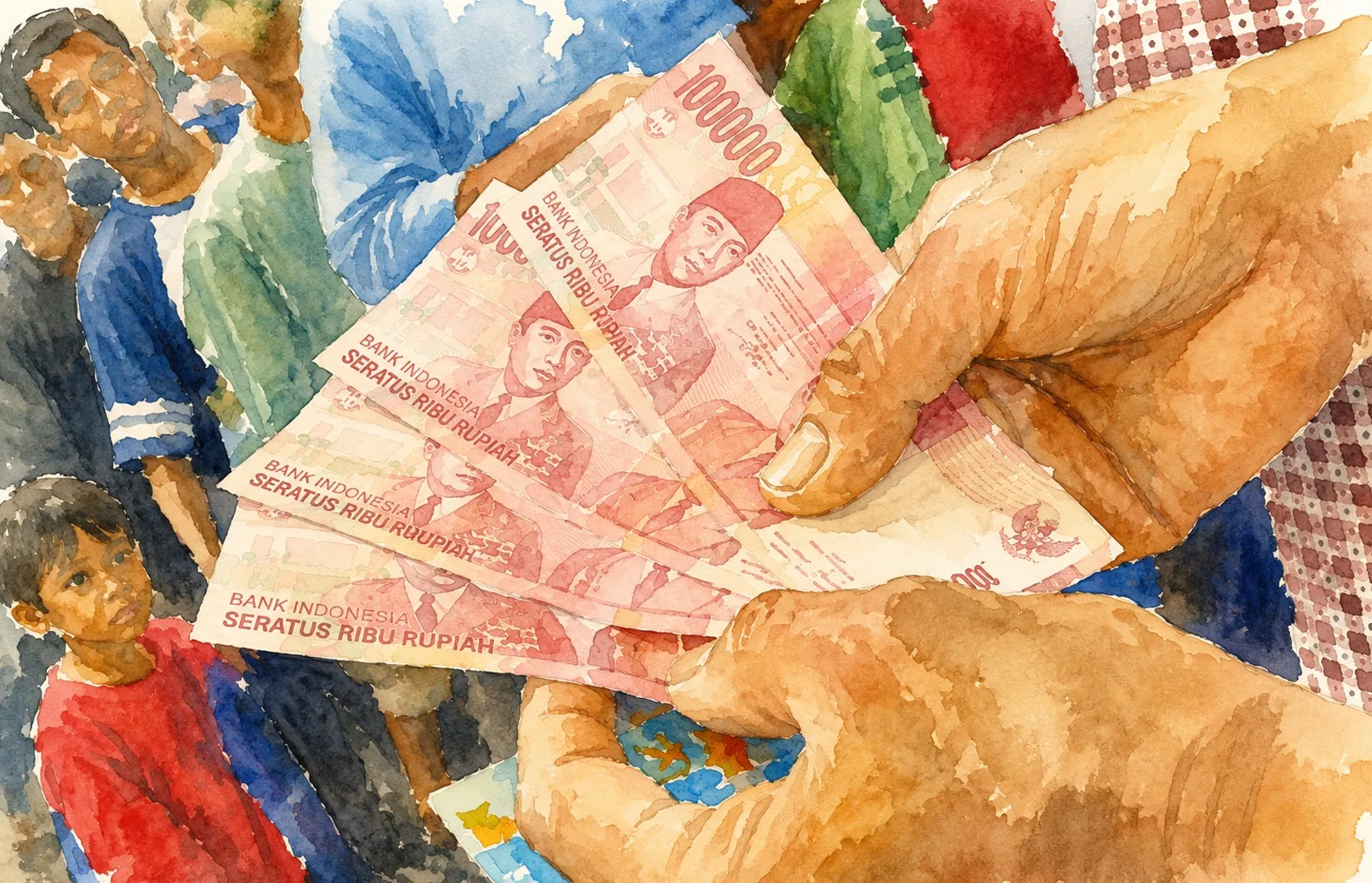 bansos Ilustrasi gambar digital