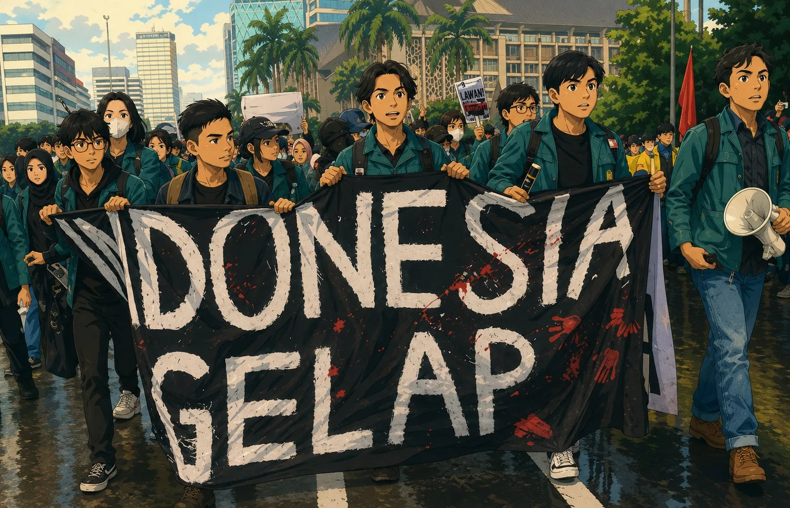 demo Ilustrasi gambar digital