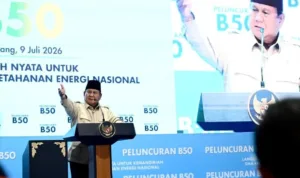 presiden B50 Presiden Prabowo Subianto secara resmi meluncurkan Biodiesel B50 bertajuk "Langkah Nyata untuk Kemandirian dan Ketahanan Energi Nasional" di Rest Area KM 57, Kabupaten Karawang, Provinsi Jawa Barat, pada Kamis, 9 Juli 2026.*//FOTO ISTIMEWA