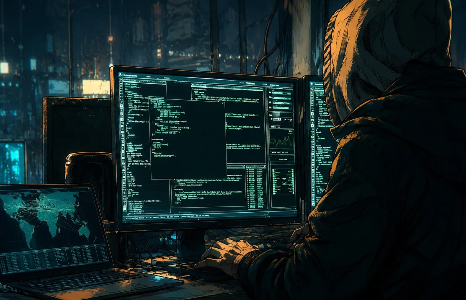 spionase Ilustrasi gambar digital