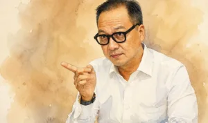 Foto olah digital Menteri Perindustrian (Menperin) Agus Gumiwang Kartasasmita.