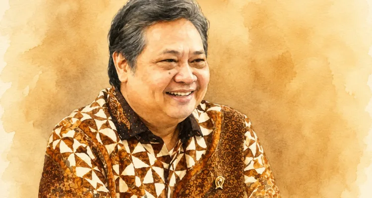 Foto olah digital Menteri Koordinator Bidang Perekonomian, Airlangga Hartarto.