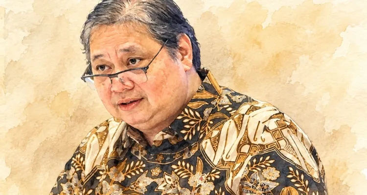 Foto olah digital Menteri Koordinator Bidang Perekonomian, Airlangga Hartarto.