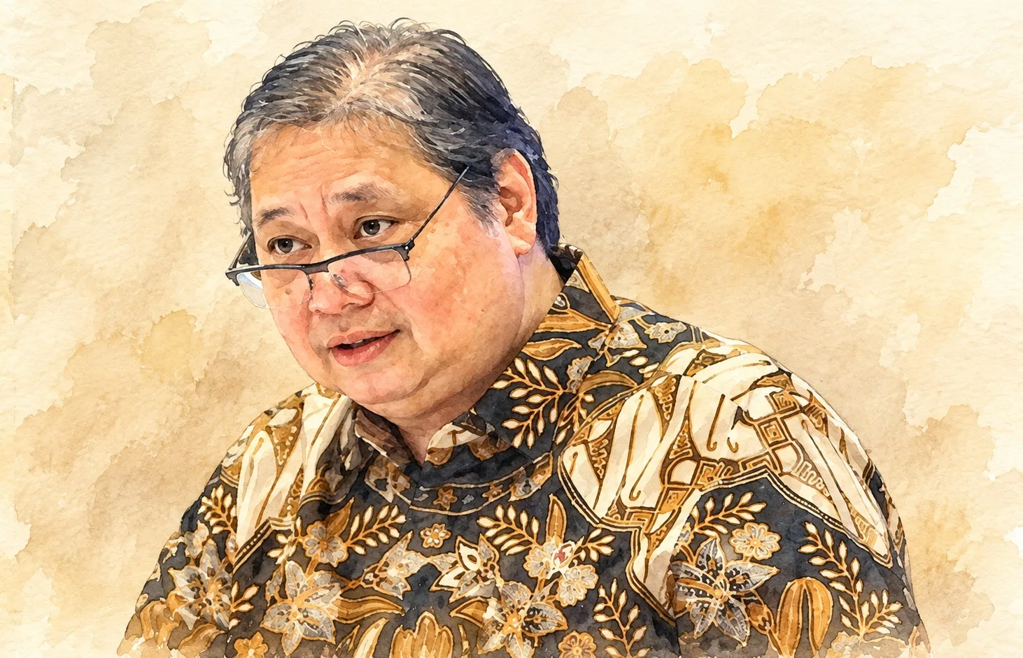 Foto olah digital Menteri Koordinator Bidang Perekonomian, Airlangga Hartarto.