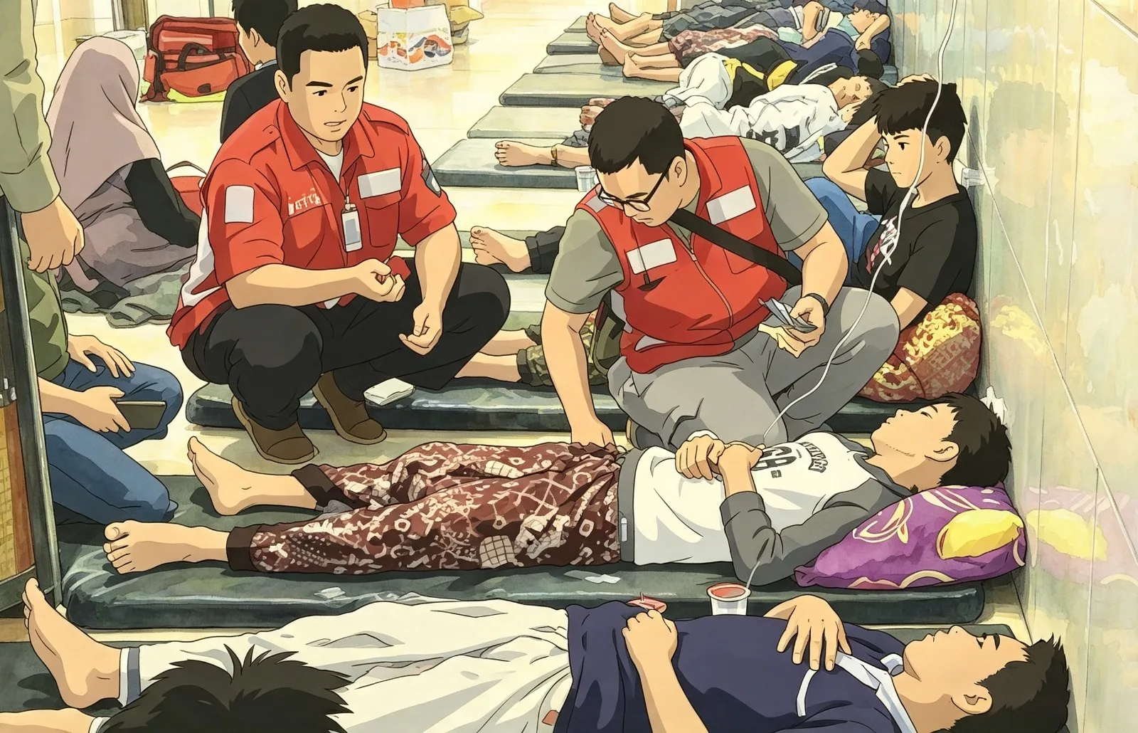 Keracunan MBG Ilustrasi gambar digital