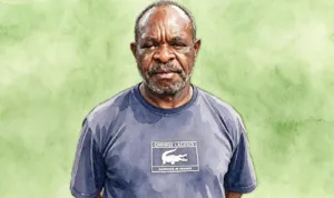 Tokoh Agama Nasrani sekaligus Tokoh Adat Senior Puncak Jaya, Papua Tengah, Kirenius Telenggen.//Foto olah digital