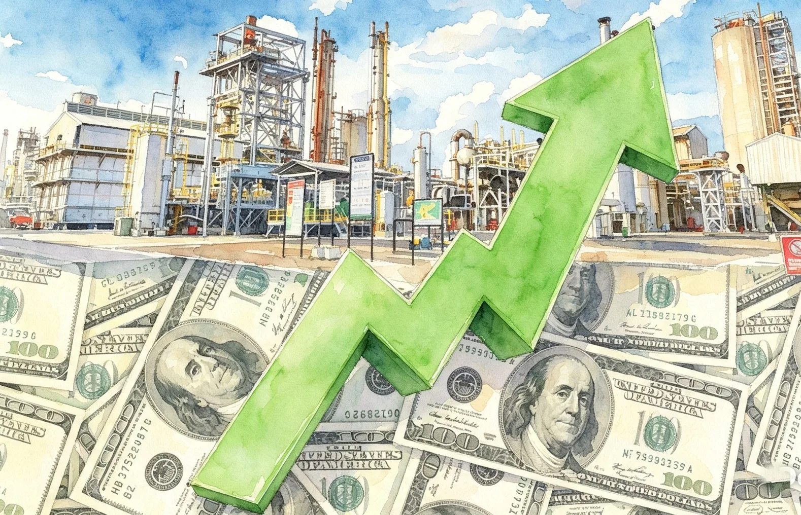 investasi Ilustrasi gambar digital