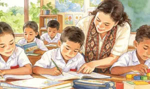 pendidikan gratis Ilustrasi gambar digital