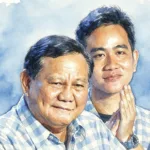 Foto gambar digital Presiden Prabowo Subianto dan Wakil Presiden Gibran Rakabuming Raka.