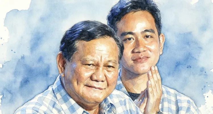 Foto gambar digital Presiden Prabowo Subianto dan Wakil Presiden Gibran Rakabuming Raka.
