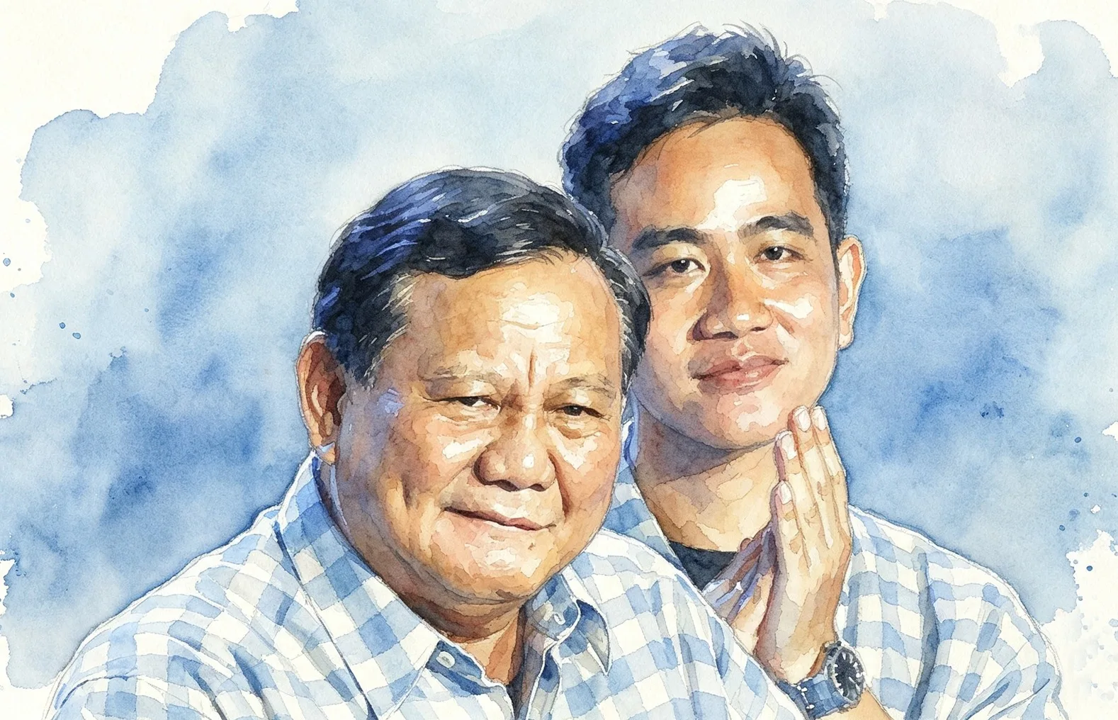 Foto gambar digital Presiden Prabowo Subianto dan Wakil Presiden Gibran Rakabuming Raka.