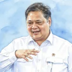 Foto gambar digital Menteri Koordinator Bidang Perekonomian Airlangga Hartarto.