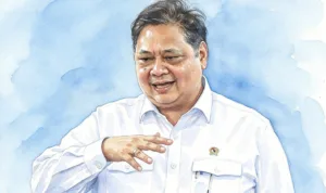 Airlangga Hartarto Foto gambar digital Menteri Koordinator Bidang Perekonomian Airlangga Hartarto.